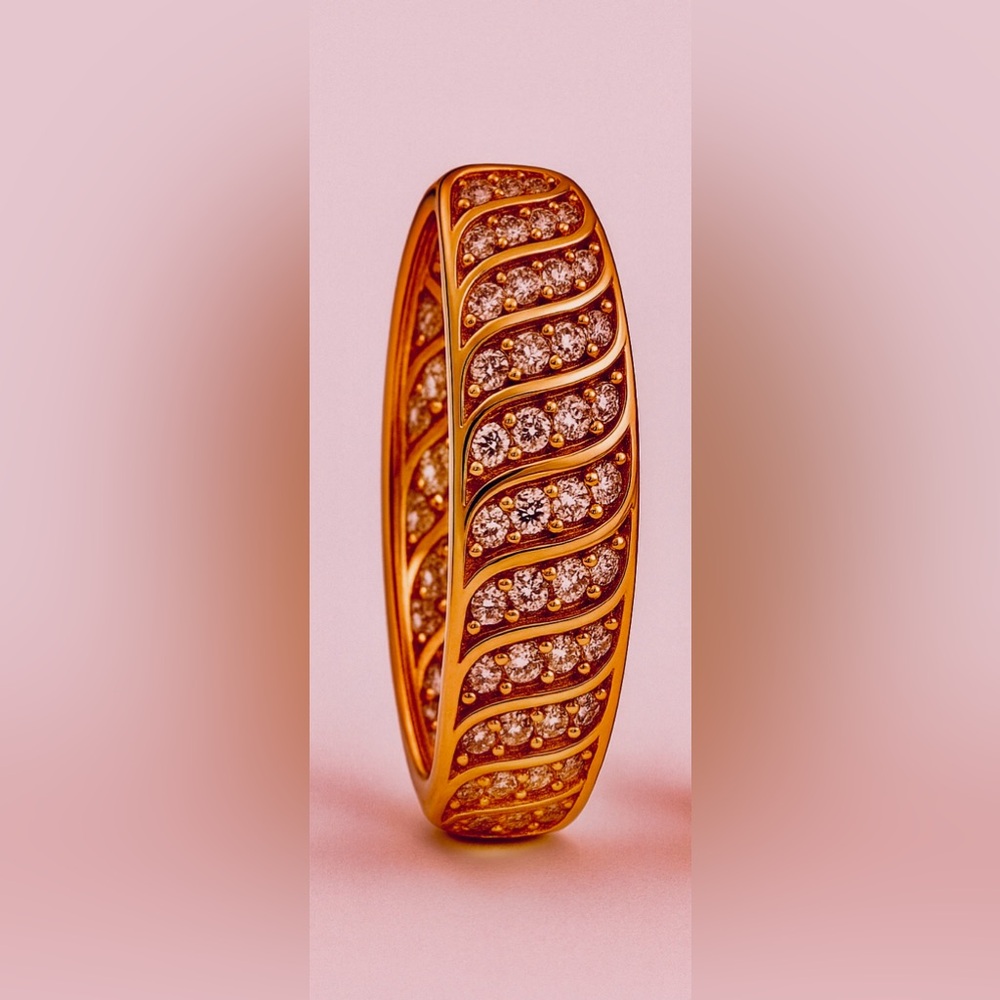 14K Gold Plated Reversible Oval Hoops - Picture 3 of 8